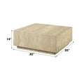 thumbnail image 2 of Natural Travertine Square Table | Sturdy Surface for Decor | Plywood & Travertine Crafted | Add Sophistication to Interior, 2 of 2
