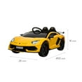 thumbnail image 2 of 12V Lamborghini Aventador SVG Sports 1 Seater Ride on Car (Yellow), 2 of 5
