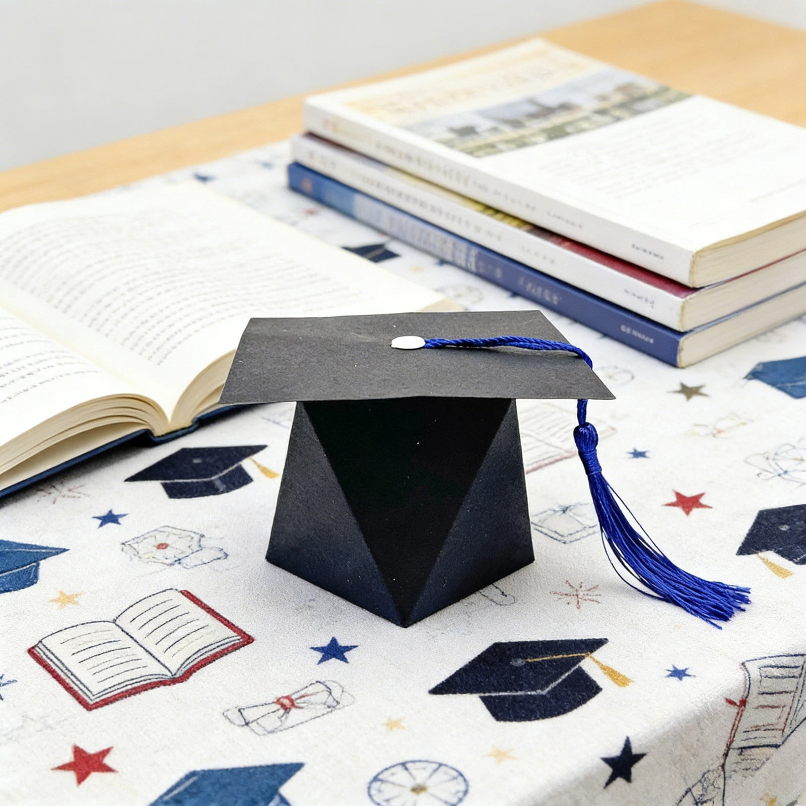 Graduation Candy Boxes 30 Pcs - Grad Cap Shaped DIY Gift Boxes for Party Favors, Graduation Decorations, and Ceremony Containers, Graduation Decorations Supplies (Black)