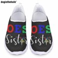 thumbnail image 1 of Zapatos planos informales con estampado de la Orden de la Estrella del Este de la Hermandad Griega Doginthehole para mujer, zapatillas de deporte de verano a la moda para mujer, zapatos de malla, 1 of 5