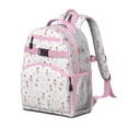 thumbnail image 2 of White Ballerina Swan Pattern Backpack for School,Cute School Bag,Schoolbag with Adjustable Shoulder Straps & Padded Back,15.25"x11.5"x5.25", 2 of 5
