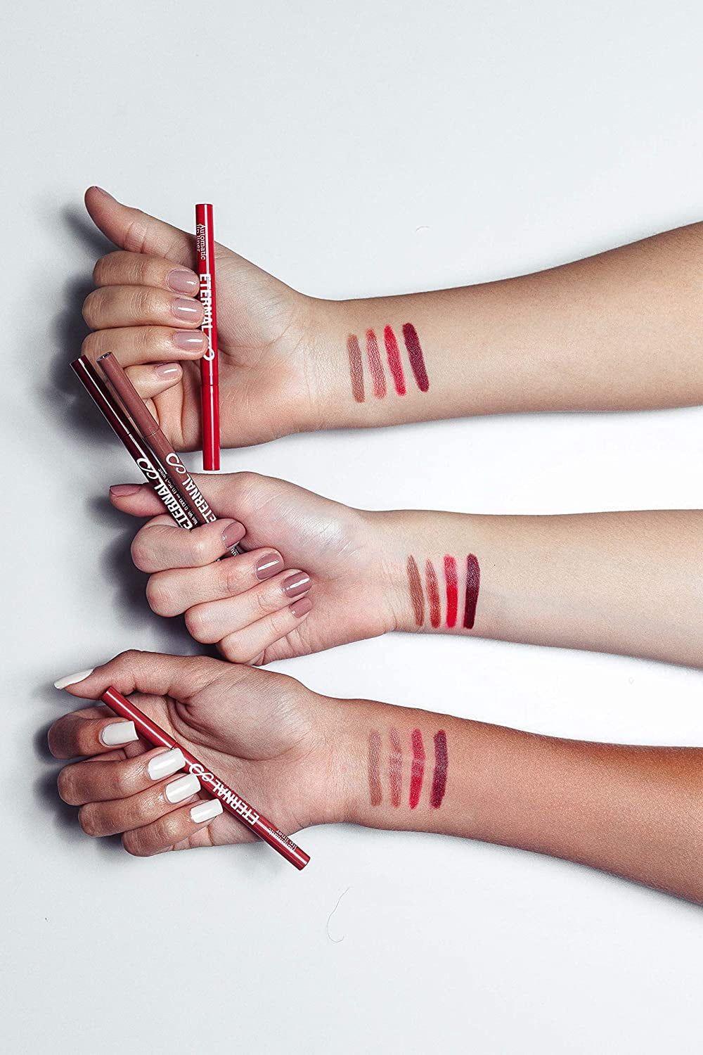Eternal Automatic Twist Up Water Resistant Lip Liner Pencil – Easy Glide-on, Long Lasting and Non-Smudge Retractable Lip Liner Pencil with Strong Pigments and Professional Creamy Matte Finish (NUDE)