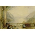 thumbnail image 2 of Thomas Creswick 18x13 Black Ornate Wood Framed Double Matted Museum Art Print Titled - Figures on a Balcony, Probably at Westpoint (ca. 1843), 2 of 5