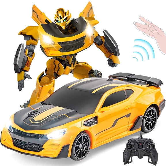 Remote Control Car Transform Toys,2.4G 1:12 Scale Transform Car Robot,One Button Transformation and 360 Rotation Drifting