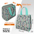 thumbnail image 3 of Cute Pitbull Terriers Dog and Flowers Insulated Lunch Bag for Women & Adults,Large Portable Soft Cooler Lunch Bag,Thermal Food Storage Tote with Pearl Cotton,8.66L,8.75x5.75x9.5 Inch, 3 of 6