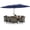 Blue, variant on YYAo Outdoor Eating Sets,Patio Dining Furniture,11 Pieces Patio Dining Set with 15 Feet Double-Sided Patio Umbrella Base Included-Orange