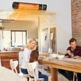thumbnail image 4 of Gymax 1500W Electric Patio Heater Wall-Mounted Infrared Heater w/Remote Control Black, 4 of 10