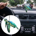 thumbnail image 5 of Vikakiooze Home Decor Under $5, Flat Sea Turtle Mom With Baby OrNament, Cute Car OrNament, Turtle Hanging Home OrNament, 5 of 7