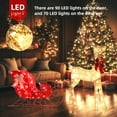 thumbnail image 3 of 2-Piece Lighted Reindeer Family Set, Christmas Reindeer Decor, 3D Christmas Deer Outdoor Decorations with 160 Warm White LED Lights, Glittered Standing Holiday Display for Outdoor, Indoor, 3 of 5