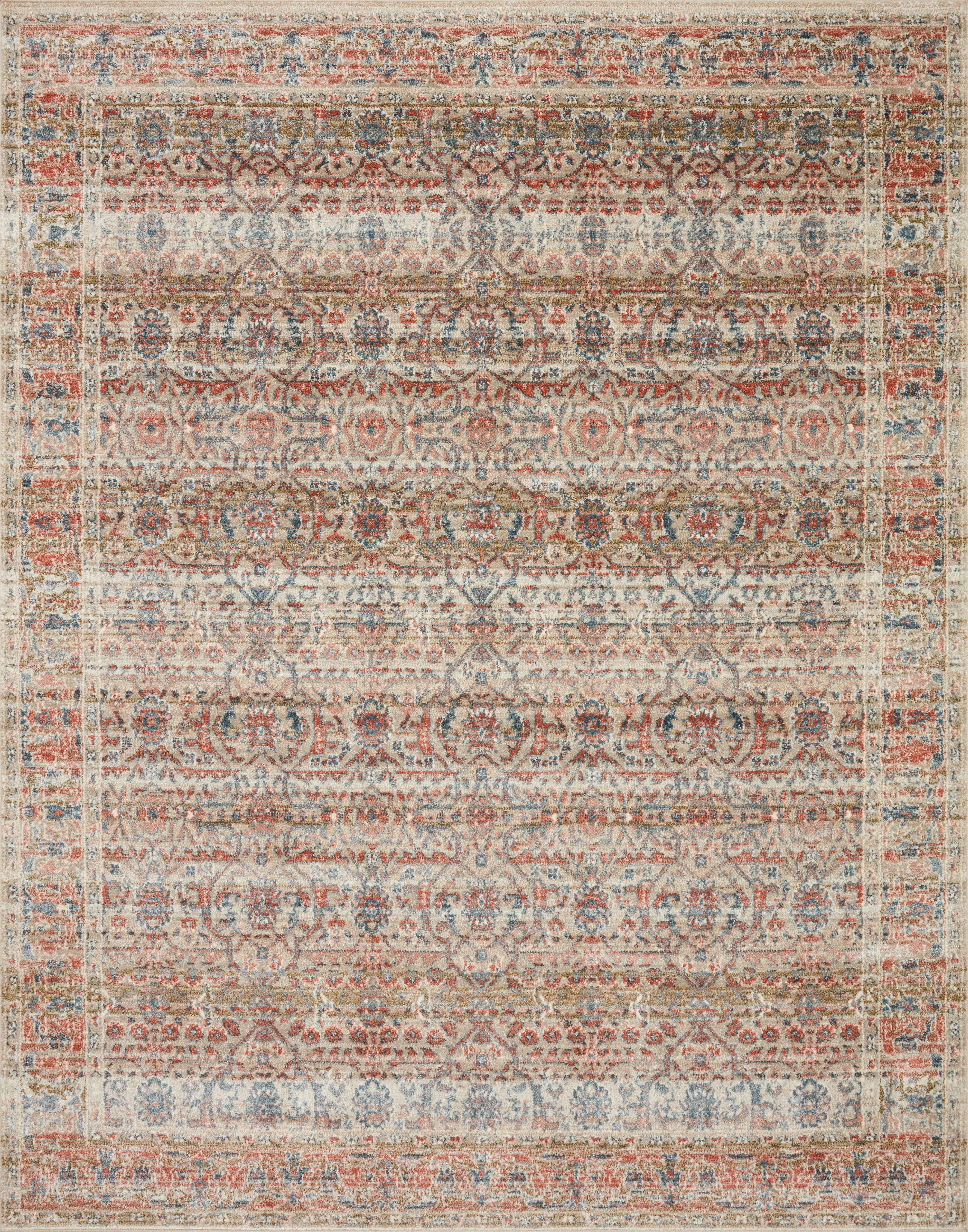 Loloi Saban SAB-05 Oriental Sand / Rust Area Rug 5'-3" x 7'-6"