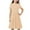 Beige, variant on DeHolifer Summer Dresses for Girl Pretty Pure Splice Crewneck Short Sleeve Lightweight A-Line Swing Dresses,9 Years