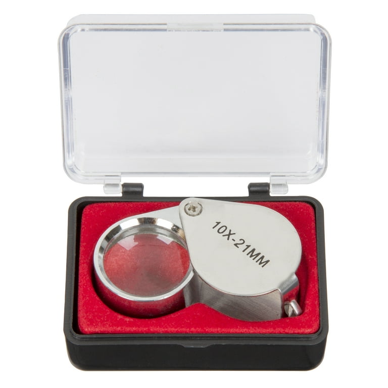 Stalwart 10x Jewelers Eye Loupe Magnifier with Case