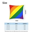 thumbnail image 4 of Rainbow Pride Flag Decorative Cozy Throw Pillow Covers Soft Square Couch Cushion Case for Home Sofa Decor (Set of 2) 18"x18", 4 of 7