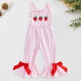 thumbnail image 2 of Kogui Toddler Girls Jumpsuits Romper Toddler Girl Sleeveless Jumpsuits Outfits Ruffle Sleeveless Romper 0 3 6 9 12 18 24 Months (Red,3-4 Years), 2 of 8