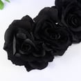 thumbnail image 3 of HOOWIFFY Black Retro Rose Flower Headband, Cloth Hair Hoop for Weddings, Parties, and Everyday Wear, 3 of 6