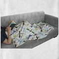 thumbnail image 6 of Dragonfly Soft Flannel Fleece Blanket, Colorful Toned Flying Dragonflies Pattern with Bubbles and Circular Shapes Print, Cozy Plush for Indoor and Outdoor Use, 60" x 80", Multicolor, by Ambesonne, 6 of 6