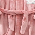 thumbnail image 6 of LYMAYTER Hooded Bathrobe for Boys Girls Soft Coral Pajamas Toddler Kids Unisex Dressing Robe 1-12Y, 6 of 7