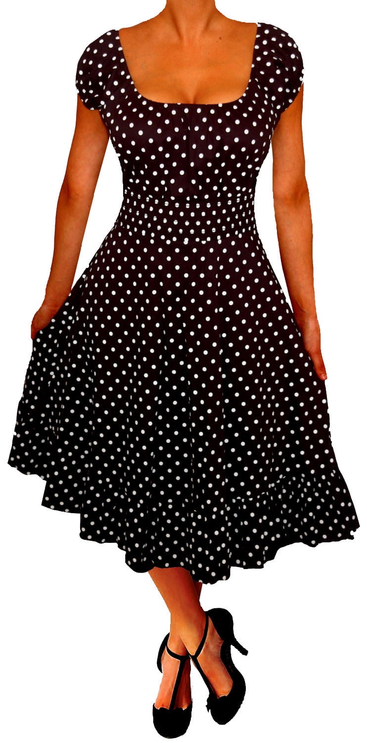 plus size black polka dot dress