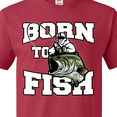 thumbnail image 4 of Inktastic Born to Fish T-Shirt, 4 of 5