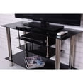 thumbnail image 3 of Contemporary Home Living 39" Black Contemporary Style Wide Glass TV Stand, 3 of 3