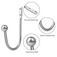 thumbnail image 3 of 4pcs Metal Curtain Holdbacks, EEEkit Retro Ball Curtain Tieback Hanger Holder Hook with Screws, Silver, 3 of 6