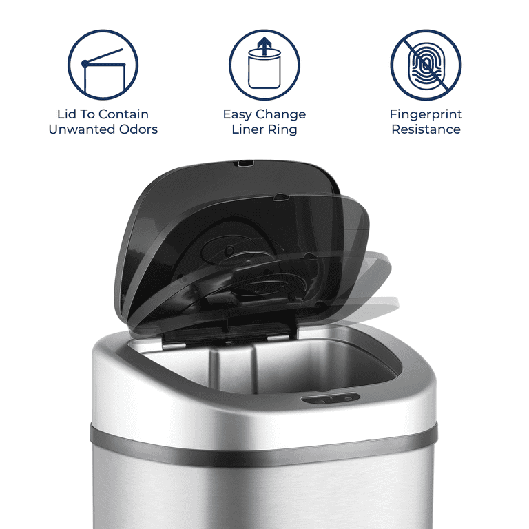 Nine Stars 21.1-Gallon Stainless Steel Sensor Trash Can, Automatic