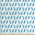 thumbnail image 1 of Leaves Upholstery Fabric by the Yard, Foliage in Monochrome Watercolor Spring Season Elements Hand Drawn, Decorative Fabric for DIY and Home Accents, Cobalt Blue White by Ambesonne, 1 of 4