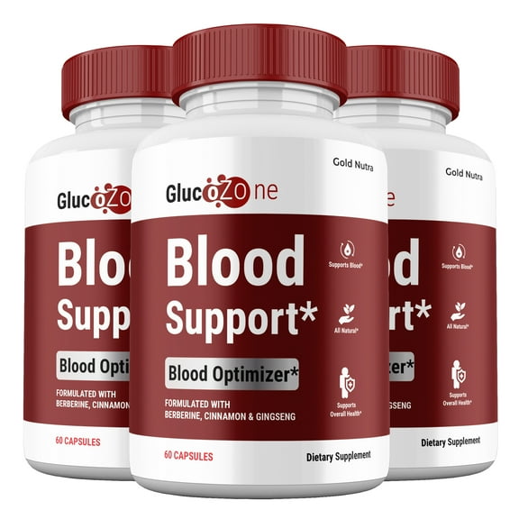 GlucoZone Capsules, All Natural Premium Ingredients, Gluco Zone Glycogen Balance Maximum Strength Blood Pills Berberine Supplement (3 Pack)