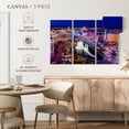 thumbnail image 5 of Elephant Stock Las Vegas At Night Neon Lights Wall Art - Horizontal Multi Panel Canvas - Living Room Wall Decor - Places Multi Panel - Orange And Blue Decor By Susanne Kremer - 50" x 32", 5 of 8