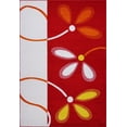 thumbnail image 1 of Ladole Rugs Turkish Floral Pattern Soft Stylish Machine Made Kids Area Rug Carpet in Red and Cream, 5x8 (5'3" x 7'6", 160cm x 230cm), 1 of 6