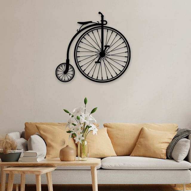 Rueda de bicicleta Colco Decoración de pared de metal Adornos estéticos colgantes decorativos 35 cm X 33 cm