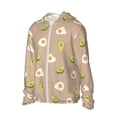 thumbnail image 2 of Daiia Egg and Avocado UPF 50+ Sun Protection Hoodie Jacket Lightweight Long Sleeve Sun Shirt for Women Men with Pocket Hiking Outdoor-Medium, 2 of 9