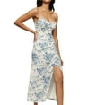 thumbnail image 3 of Lucakuins Mujer Slip Maxi Vestido Estampado Floral Sin Mangas Verano Split Vestido de Fiesta para Streetwear Lucakuins moda, 3 of 6