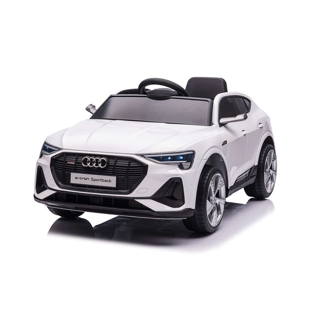 PINGÜE® Montable Eléctrico Niños AUDI® E-Tron Sportback Licencia Oficial | Control Remoto 2.4 GHz | Batería 12V 4.5AH |8 Km/h | 2 Motores 390 |Luces LED, Música, Radio| BLANCO