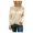 Beige, variant on Herrnalise Women's Knitted Crop Tops Ladies Fashion Round Neck Lace Stitching Raglan Long Sleeve Sweater Pullover Jumper Sweaters