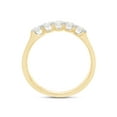 thumbnail image 5 of 1/2 Ct Round Cut Lab Created Moissanite Diamond Five Stone Wedding Ring for Women In 14K Yellow Gold Over Sterling Silver U Prong (G-H Color, VVS1 Clarity, 0.50 Cttw) Size - 6, 5 of 8