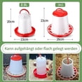 thumbnail image 2 of Set of 2.5 L Drinker and 3 Kg Feeder, Feeder for chicks, Drinker kit, Poultry feeder, Poultry drinker, Red and white, 2 of 4