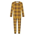 thumbnail image 5 of qelini Lightweight Pajamas for Men Christmas Plaid Crewneck Long Sleeve Shirt and Pant Soft Holiday Sleepwear, 5 of 5