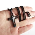 thumbnail image 5 of APSVO Black Cross Necklaces for Men Boys Stainless Steel Cross Pendant Chain Catholic Religious Christian Birthday Confirmation First Communion Easter Basket Stuffers Jewelry Gifts Teen Adults Kids, 5 of 5