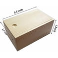 thumbnail image 5 of Wooden Unfinished Storage Box with Slide Top$$Art & Craft, 5 of 5