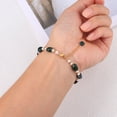 thumbnail image 3 of Lsnesstla Moss Agate Pearl Bracelets for Women 18k Gold-Plated Natural Gemstone Beads Bracelet Freshwater Pearl Jewelry Mother's Day Christmas Gift for Mother Grandma Wife, 3 of 9