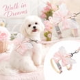 thumbnail image 5 of Cute Bow Cats & Dogs Harness And Leash Set,Escape Proof Adjustable Sweet Lace Gradient Bowknot Pet Vest Harness For Kitten Small Dog Walking Outdoor,M, 5 of 5