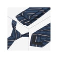 thumbnail image 3 of INSPIRE CHIC Men's Stripe Self-Tied Necktie Skinny Silk Slim 2.8'' for Graduation Wedding Party Uniforms One Size Plaid-7, 3 of 5