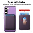 thumbnail image 4 of Magnetic 2 in 1 Detachable Wallet Compatible with Samsung Galaxy S23 Plus Case, with Card Holder Faux Leather Men Women Compatible with MagSafe Phone Cover for Samsung Galaxy S23 Plus, Purple, 4 of 11