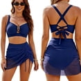 thumbnail image 5 of XuJwPNcy Women's Tankini Sets Two Piece Bathing Suits Summer Mesh Drawstring Swim Skirts with Tankini Swimsuits, 5 of 7