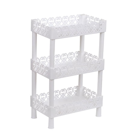 3 Tier Plastic Bathroom Shower Shelf Kitchen Rectangle Rack Shelves ...