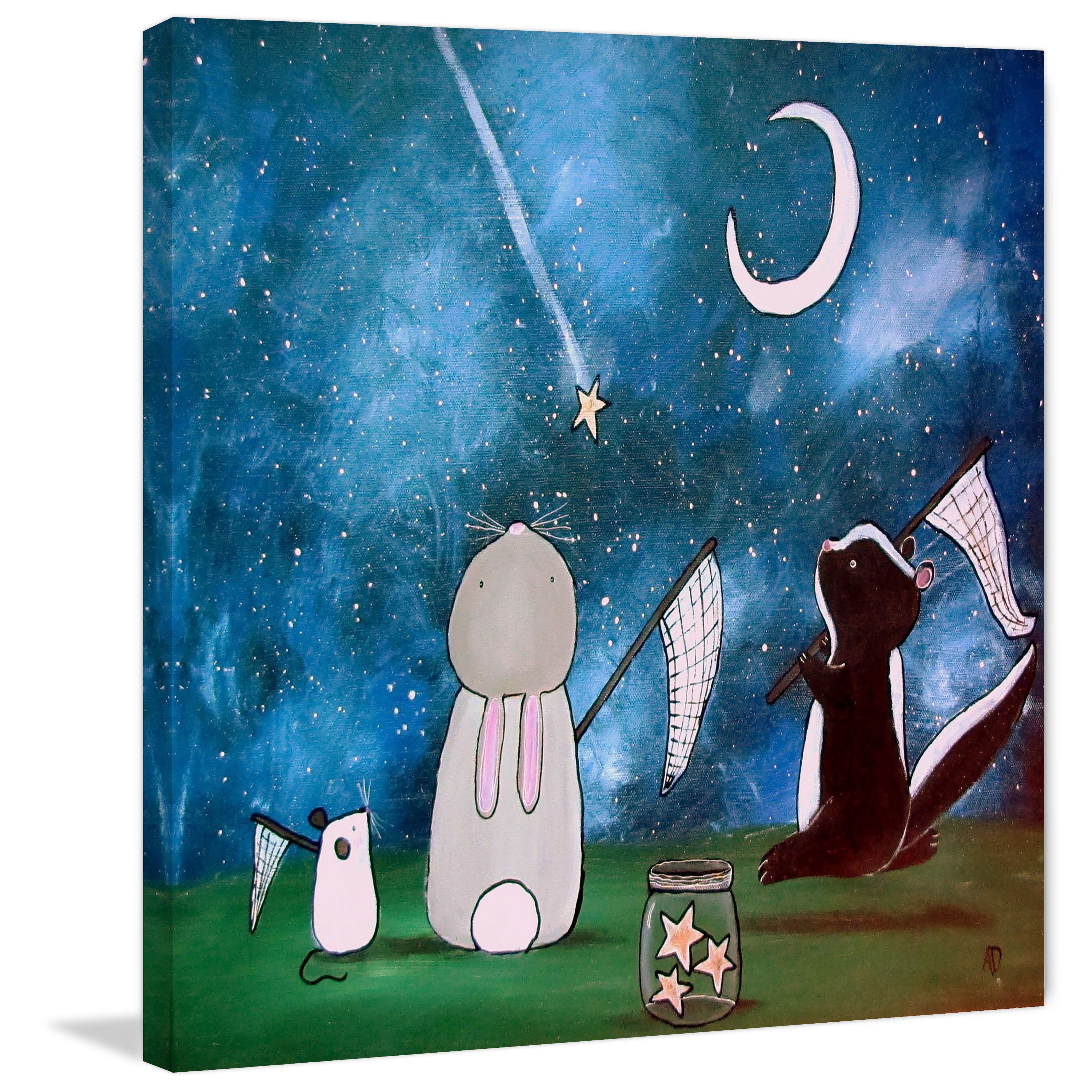 Marmont Hill "Shooting Star" by Andrea Doss Painting Print on Wrapped Canvas