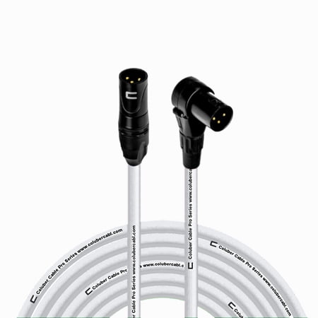 Coluber Cable 3-Pin M-Right Angle Balanced XLR Cable - Premium Cord 50ft