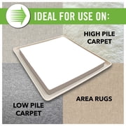 Super Sliders Self-Stick 2-1/2 Inch Square Furniture Sliders, Beige, 4 Pack