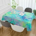 thumbnail image 5 of Splatter Painting Rectangle Tablecloth Waterproof Polyester Table Clothative Stain Resistant & Wrinkle Resistant Washable Table Cover for Dining Table/Party/Camping 54x54 Inch Decor Gift, 5 of 7